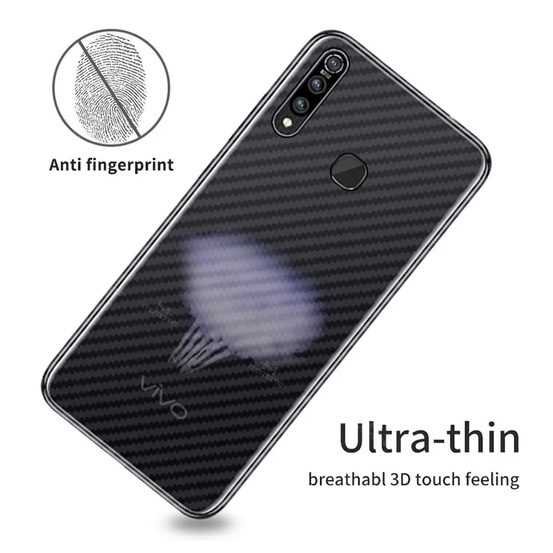 Защитная пленка для задней панели VIVO Z5X 3D из углеродного волокна для VIVO Z5 z1pro Y17 IQOO V17 NEO Y15, защитная пленка для задней панели, наклейка