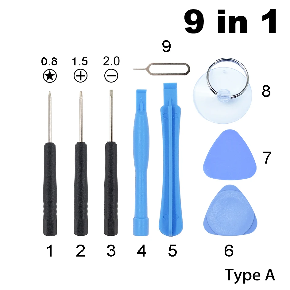 С 0 6 Y 9 в 1 Набор отверток Мобильный телефон Открытие Инструменты для iPhone7/6/5/4