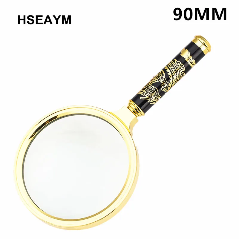Лупа с ручкой в виде дракона 90 мм|magnifying glass loupe|glass louperead newspaper |