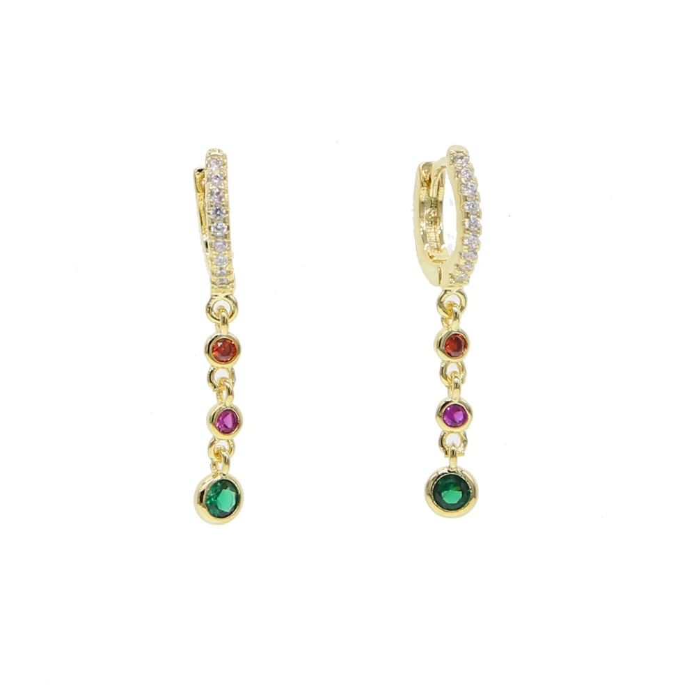 Женские длинные серьги подвески День матери с радужными