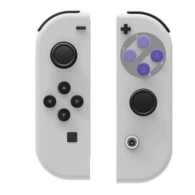1 пара, новинка, для nintendo Switch, пользовательские Джойстики, белые джойстики Joy Con, NS Switch Joy Con L+ R, джойстик с цветными кнопками ABXY - Цвет: Grey Joycon