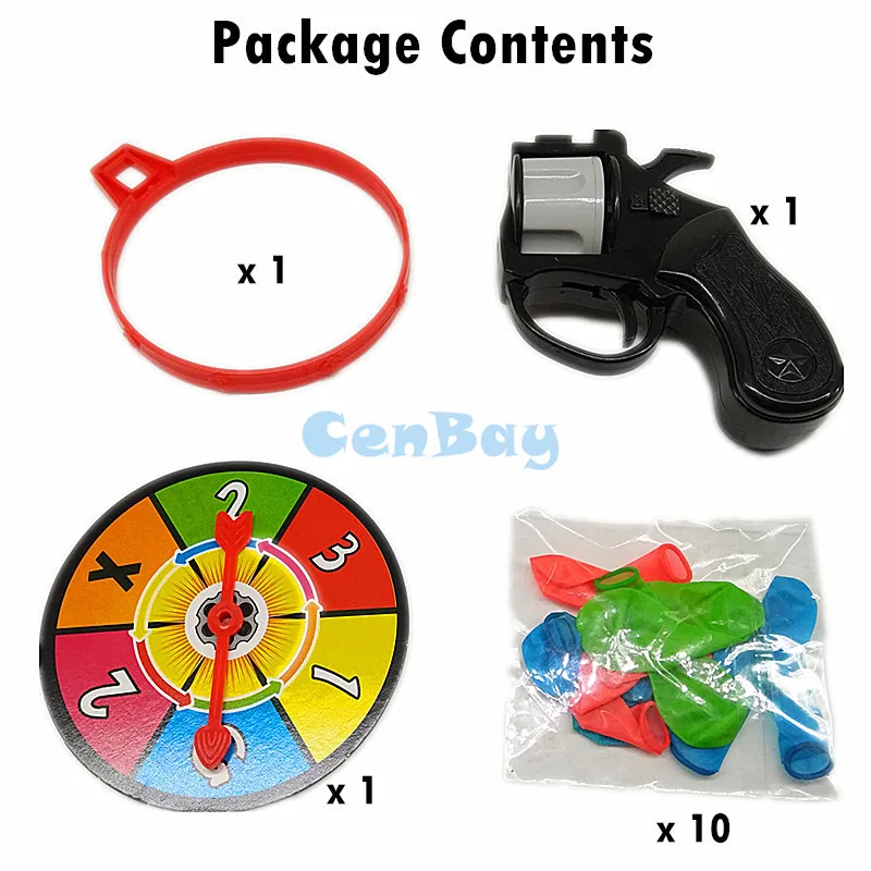 Забавная игрушка-пистолет Funny Tricky Gun Toy Russian Roulette Model Balloon Interactive Toys Lucky Party Game for Adults & Kids Family.