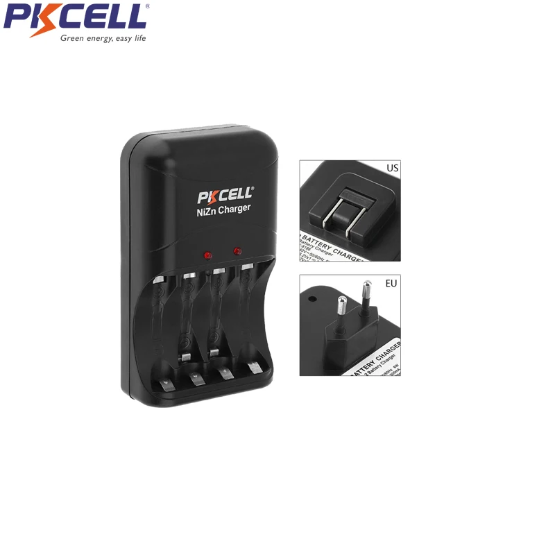 PKCELL NIZN зарядное устройство для 2 или 4 шт. AA AAA перезаряжаемых боевых действий