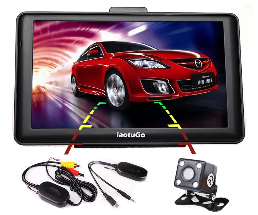 IaotuGo " емкостный gps-навигатор, Автомобильная навигационная камера заднего вида, Bluetooth AVIN 256M 8G FM музыкальная игра, бесплатные карты обновлены