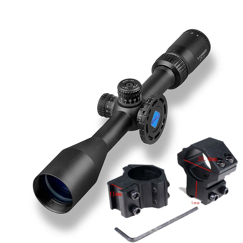 Дискавери VT-Z 3-12X44SF Airgun прицел боковой Parallax оптический стрельба прицел с большим маховиком - Цвет: low 11mm mount