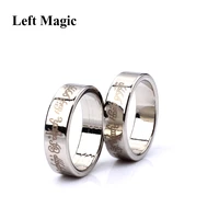 alphabet silver strong magnetic magic ring magic tricks 18192021mm size coin finger magician magic props show tool magic toys