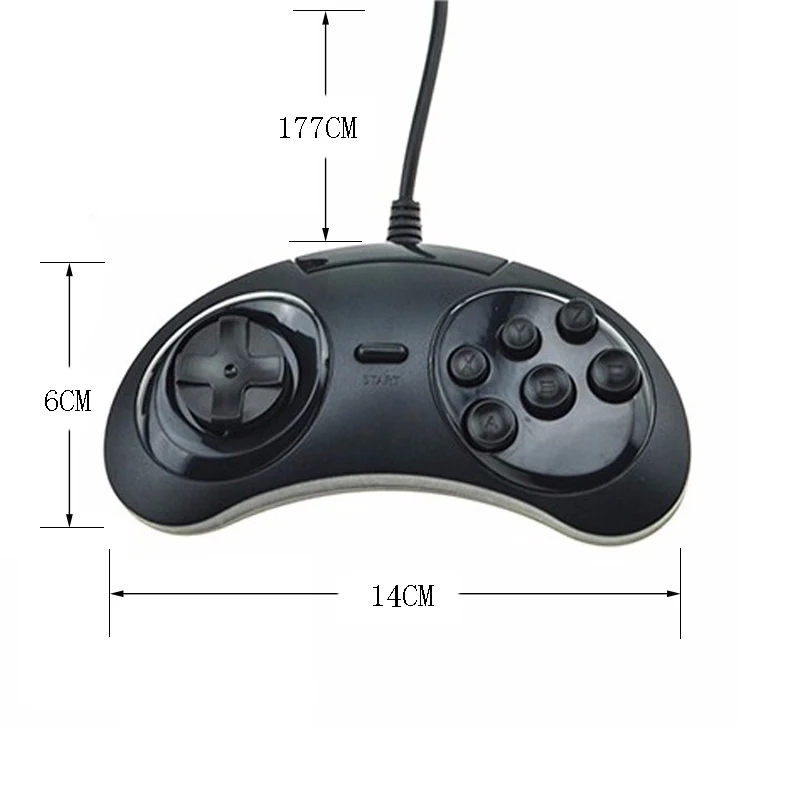 Абсолютно Новый Классический проводной 6 кнопок для USB SEGA классический геймпад