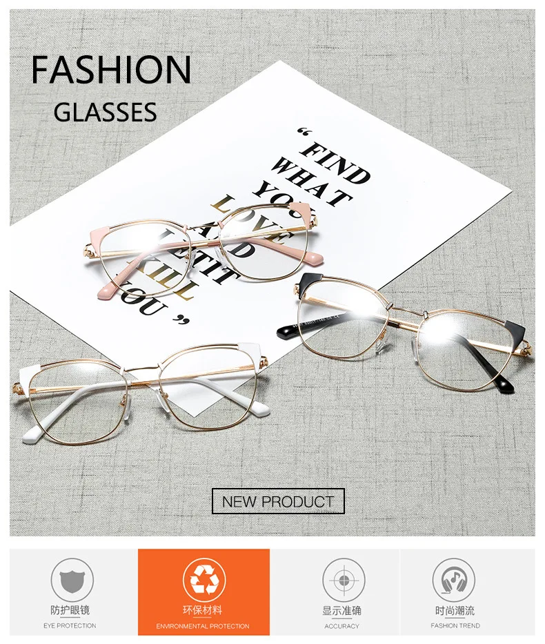 women whtie cat frame light photochromic reading glasses outdoor far and near diopter progressive multi-focus reading mirror FML