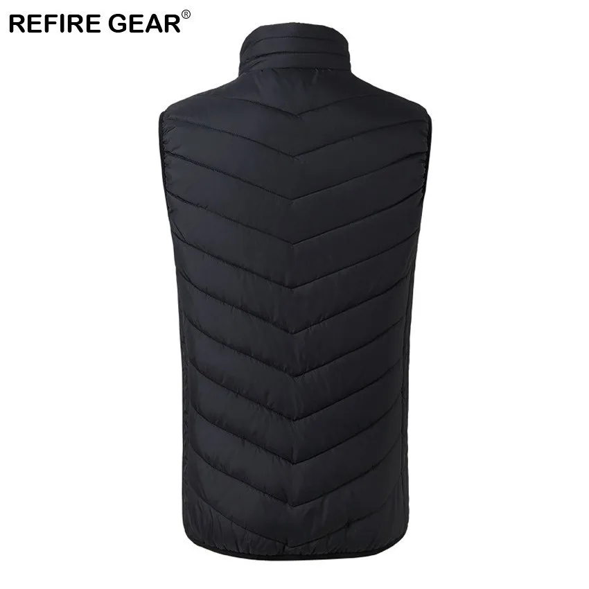 Refire Gear Мужской зимний плотный хлопковый жилет с USB-подогревом уличная ветровка