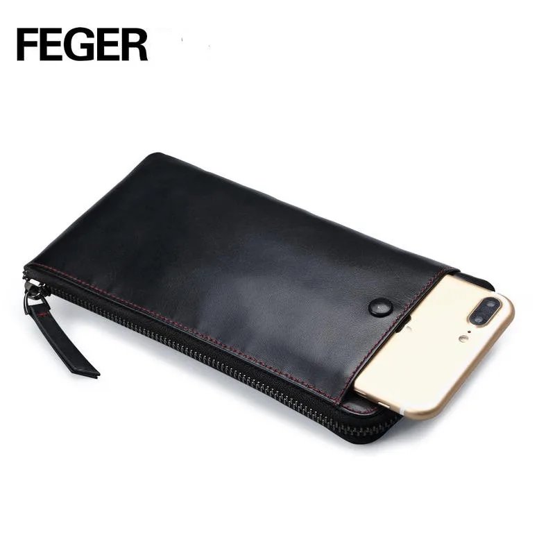 Мужская сумка-клатч из натуральной кожи кошелек для денег сумка телефона модный