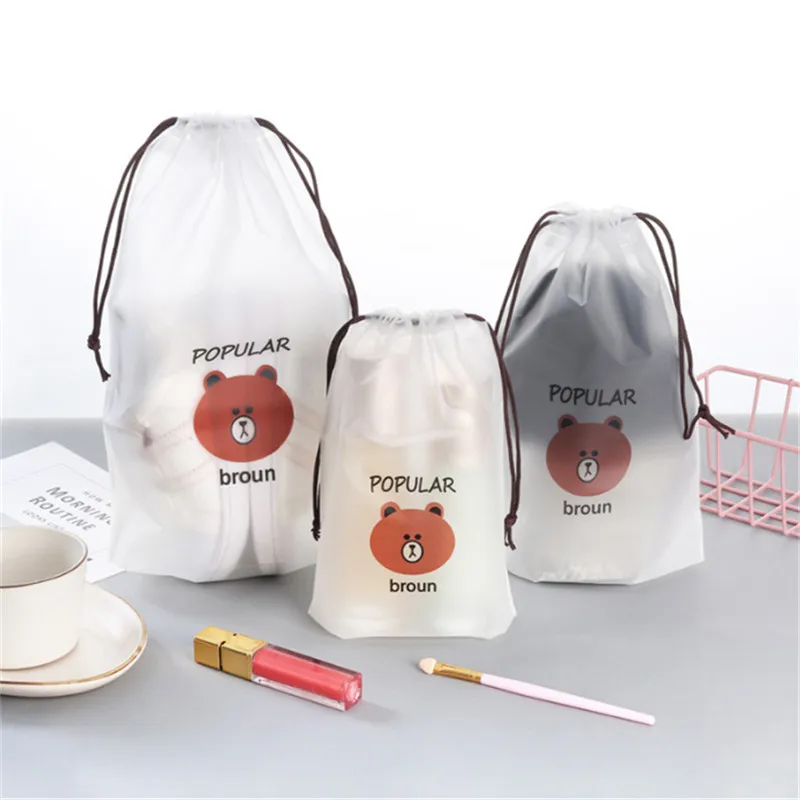 Носки с рисунком медведя из мультика прозрачная косметичка для путешествий Make Up