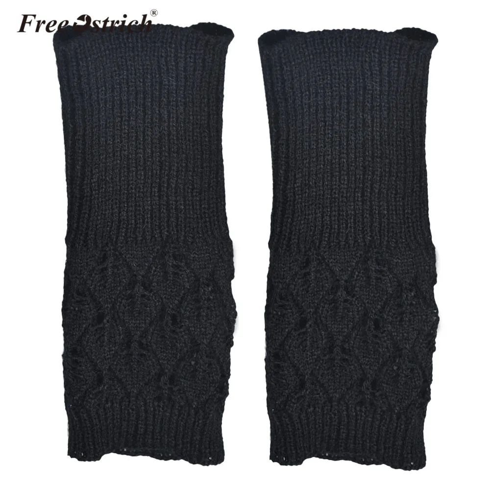 Перчатки Free Ostrich Для женщин сердце Форма леди осенние и зимние корейский стиль теплая вязаная перчатка на хлопковом подкладе Вязание половины пальцев hot2