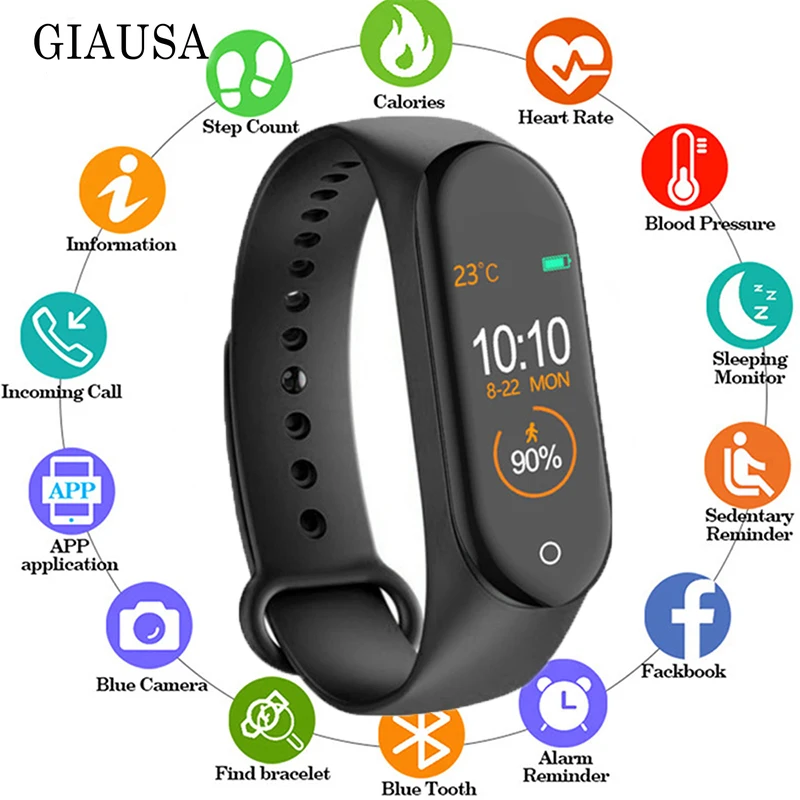 Фитнес браслет с пульсометром фитнес трекер смарт PK Honor Mi Band 3 Fit Bit Смарт