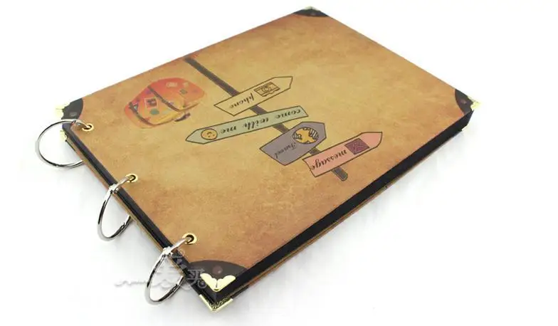 Бесплатная доставка 10 дюймовый фотоальбом сделай сам из воловьей кожи