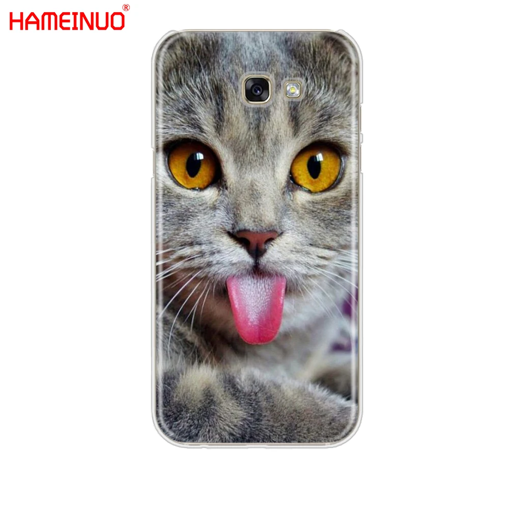 HAMEINUO чехол для сотового телефона с изображением кота Samsung Galaxy A3 A310 A5 A510 A7 A8 A9 2016 2017