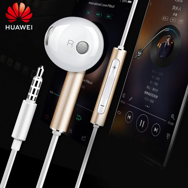 

Earphones With Microphone for Phones stereo earbuds Original Huawei Earphone Headset wired Volume Control In-Ear Metal AM116