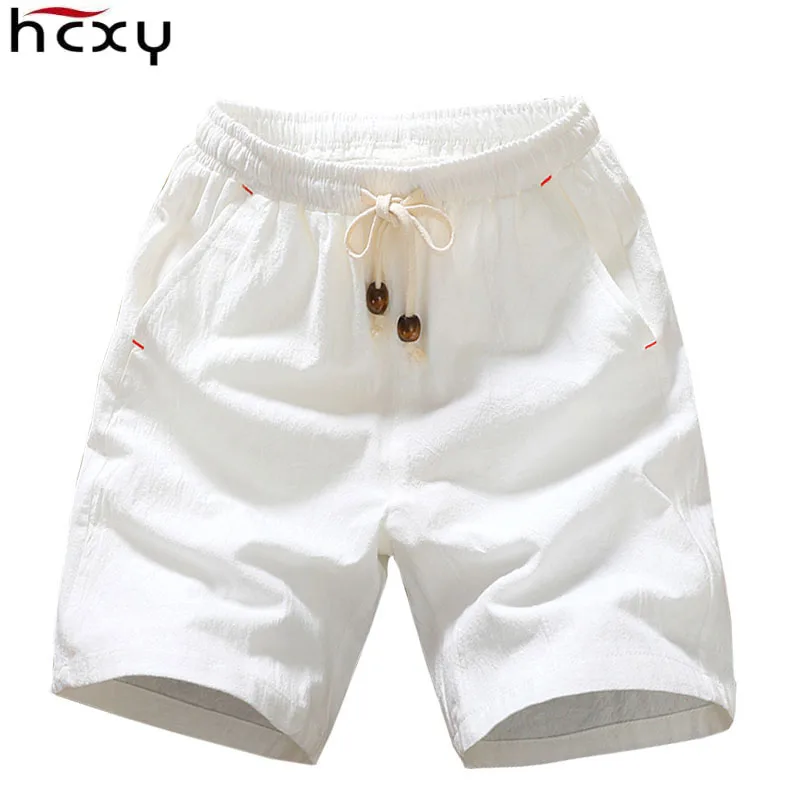 2021 Summer 100% Full Cotton Men's Shorts Men Casual Shorts Male Drawstring Elastic Waist Thin Breathable Sweat Plus Size 5XL