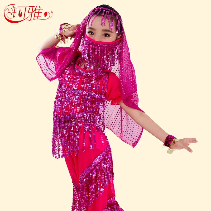 Детский костюм для танца живота с короткими рукавами|belly dance costumes|girl belly dancecostume for |
