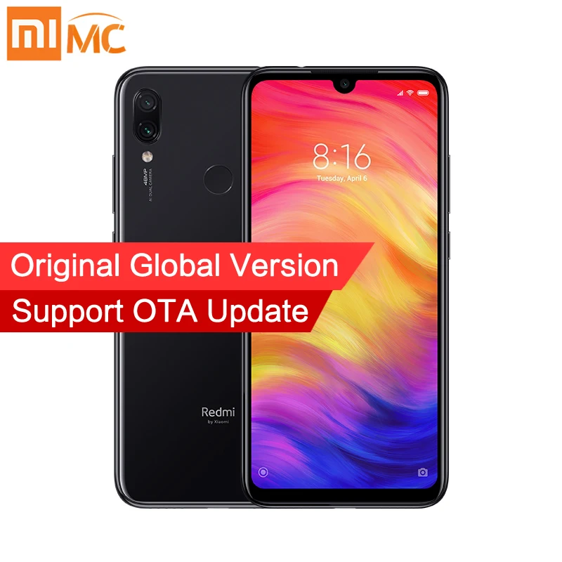 Xiaomi Redmi Note 7 глобальная версия 3 ГБ 32 мобильные телефоны Snapdragon 660 48 Мп + 13 МП двойная