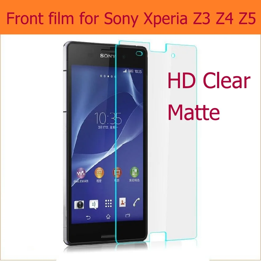Передняя Антибликовая матовая пленка для Sony Xperia Z3 Z4 Z5 HD Прозрачная Глянцевая
