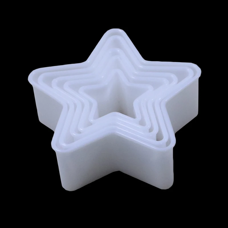 5 шт./компл. пластиковые формы для торта в форме звезд резак печенья Штамп