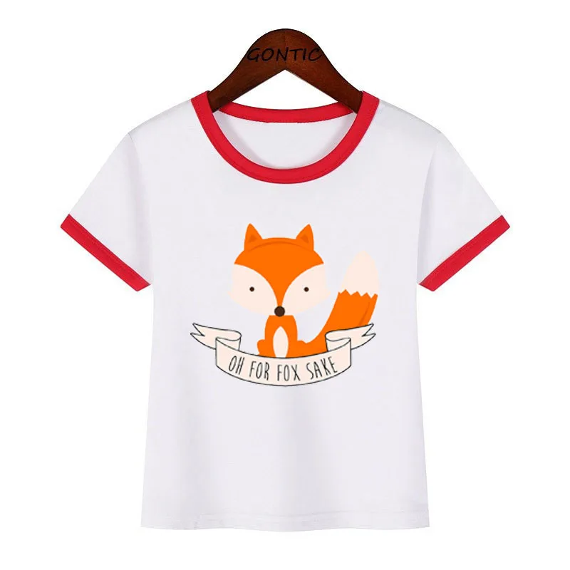 Oh For Fox Sake/детская футболка милые летние топы для детей осенняя с изображением