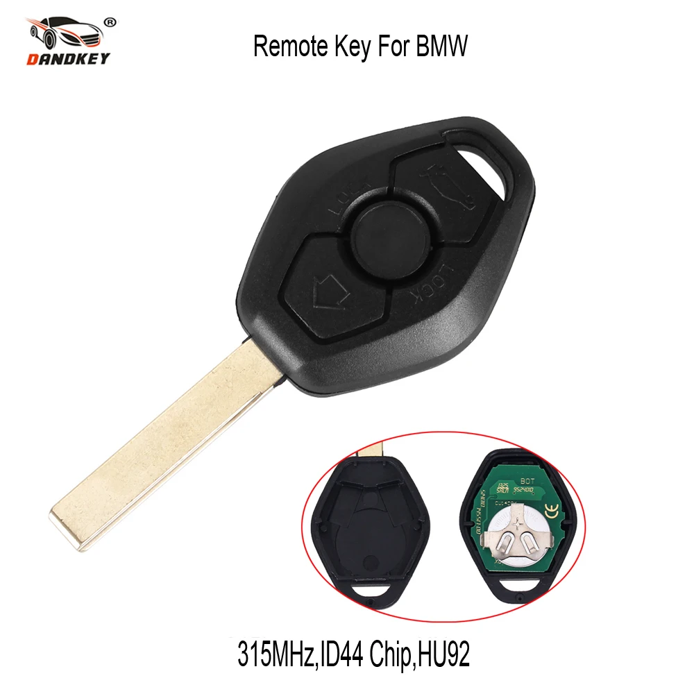 DANDKEY 3 кнопки дистанционного ключа для BMW E38 E39 E46 EWS системы 433 МГц/315 МГц с PCF7935AS ID44