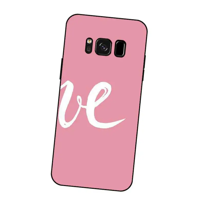 N394 Simple Wallpaper Black Silicone Case Cover For Samsung Galaxy S5 S6 S7 S8 S9 S10 5G S10E S11 S11E Lite Edge Plus |