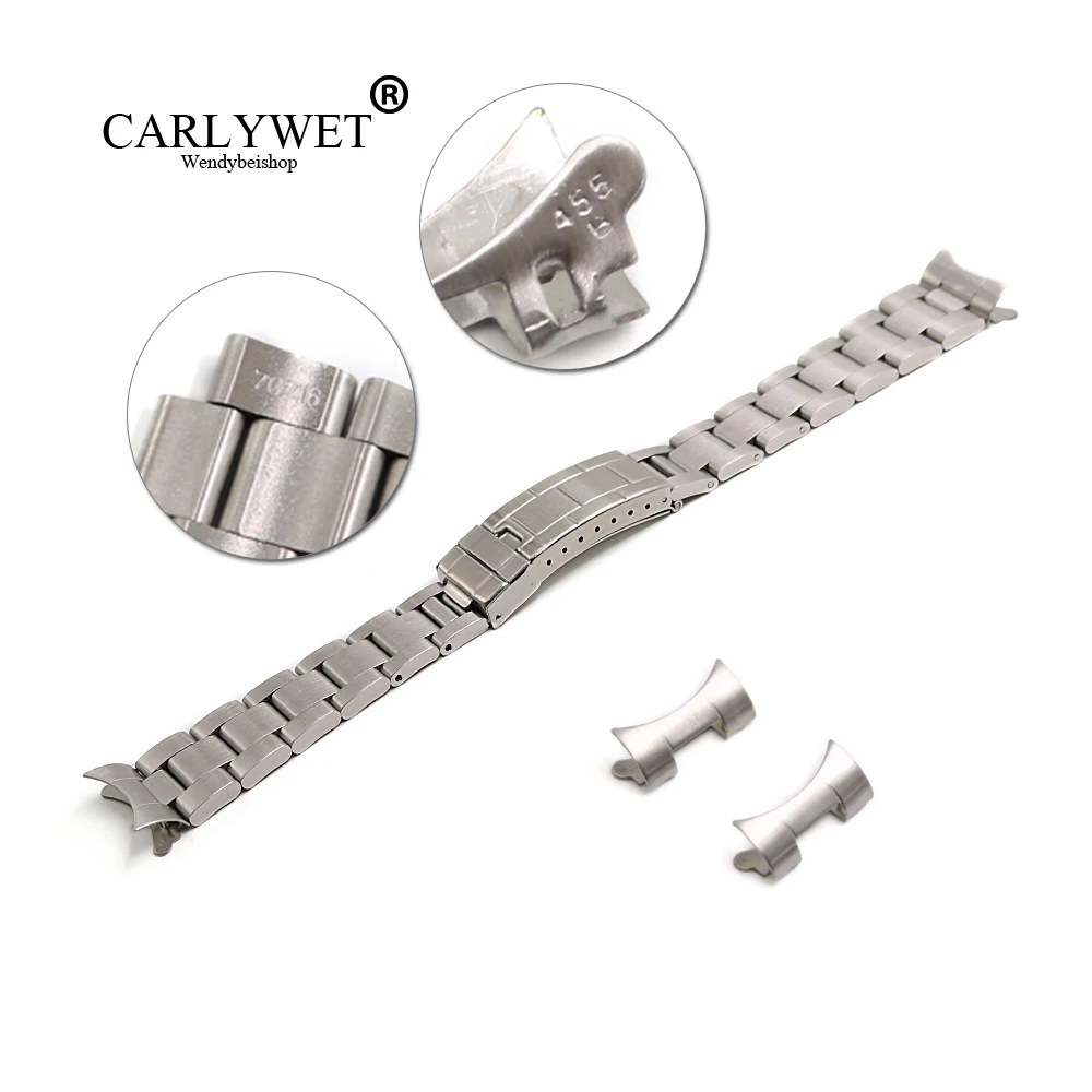 CARLYWET 20 мм Звенья из нержавеющей стали с полым изогнутым концом скользящая