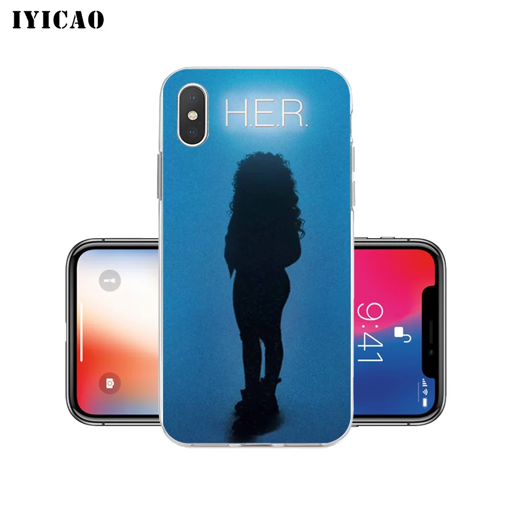 IYICAO Singer H.E.R Gabi Wilson Мягкий силиконовый чехол для телефона iPhone X XR XS MAX 6 6s 7 8 Plus 5 5S SE TPU