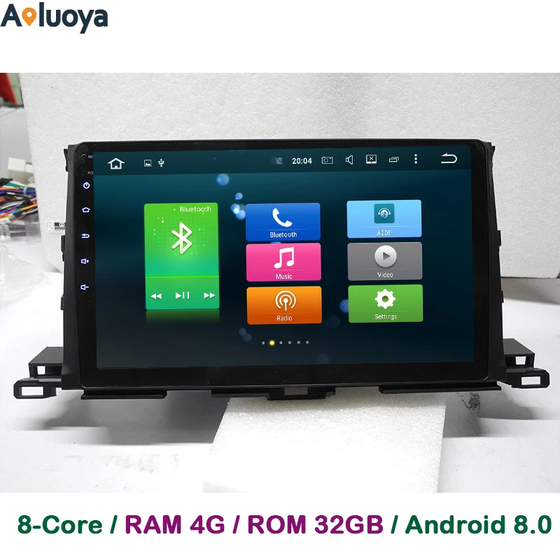 Aoluoya 4 ГБ Оперативная память Восьмиядерный Android 8 0 автомобиль DVD gps плеер для Toyota