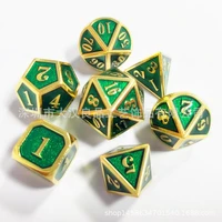 7pcs zinc alloy game dices set board game metal dice durable entertainment 46 8 10 12 20 sided dice table game dungeons dragon