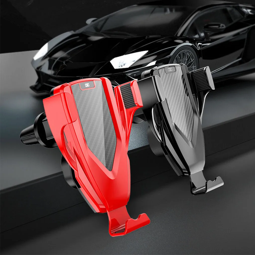 

Car Qi Fast Wireless Charger Air Vent Car Holder Stand for iPhone XR XS Max X 8 10W Fast C MAR