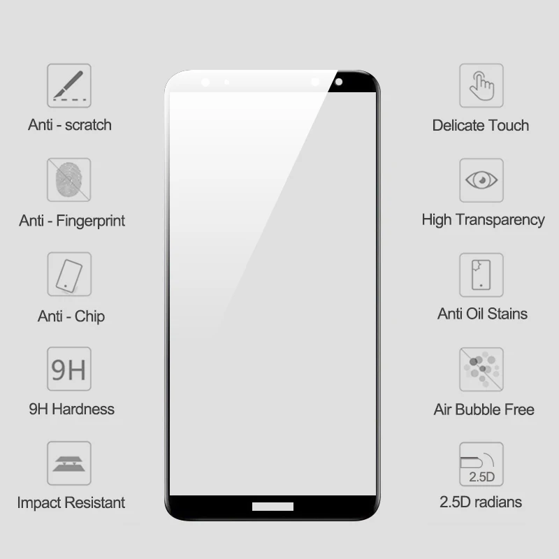 Полное покрытие из закаленного стекла для huawei Nova 2i защитное стекло на экран
