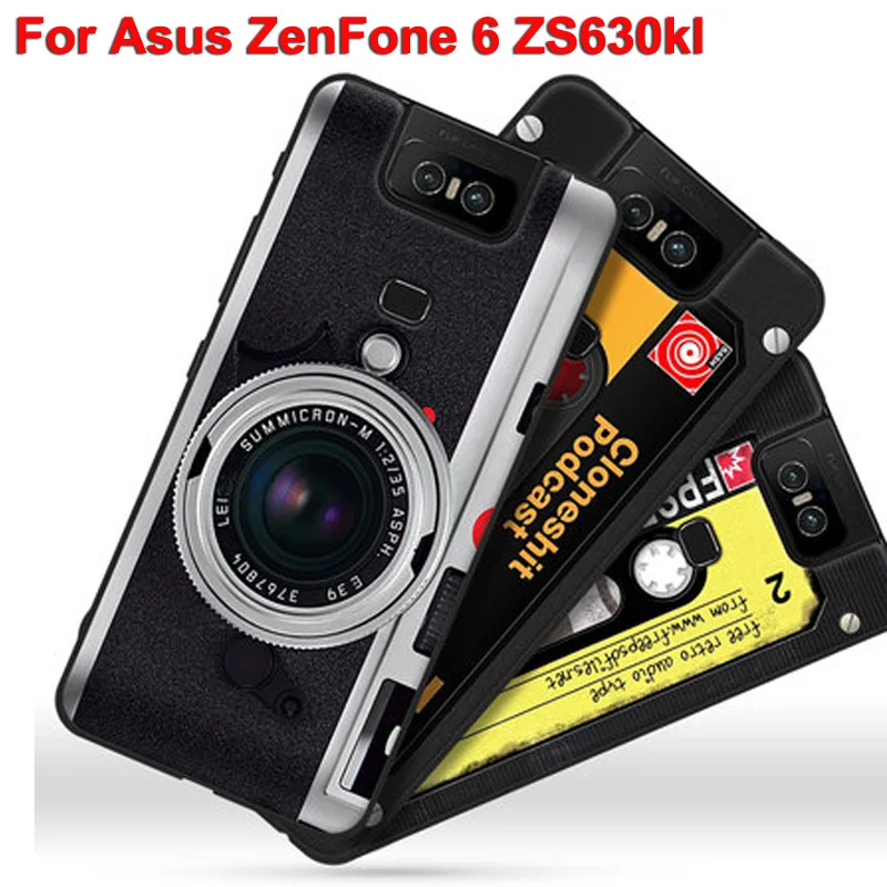 Чехол для Asus Zenfone 6 ZS630KL мягкий чехол 2019 из ТПУ в стиле ретро камеры Zenfone6 ZS 630KL