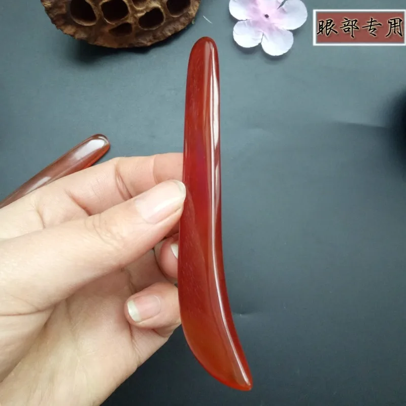 Массажная Ручка для глаз гуаша из натурального агата акупунктурный точечный