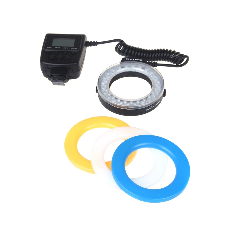 Светодиодная Кольцевая вспышка для Canon Nikon Pentax Olympus Panasonic DSLR 48 шт.|flash light for canon|led ring
