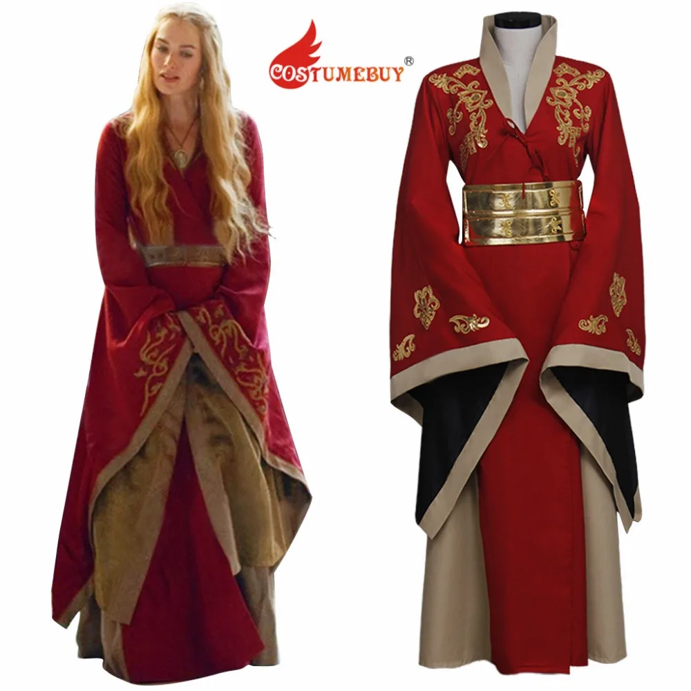CostuemBuy Cersei Lanniste карнавальный костюм платье королевы средневековый на Хэллоуин