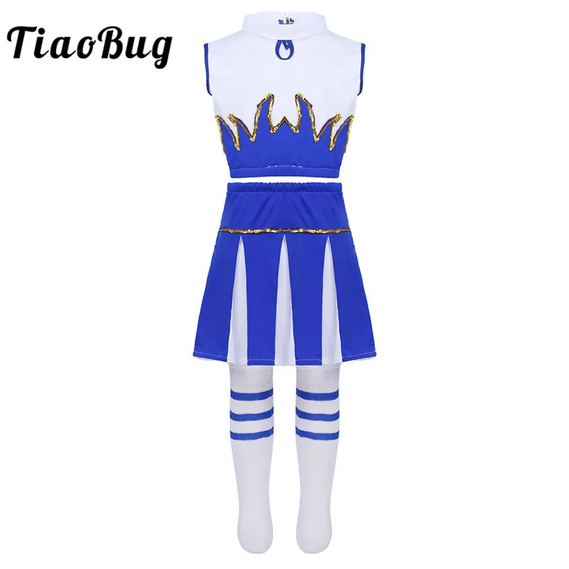 TiaoBug/детский танцевальный костюм для подростков комплект девочек карнавальный