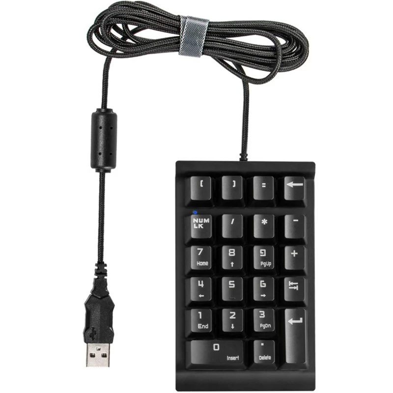 Механическая цифровая клавиатура 22 клавиши Проводная Подсветка для компьютера