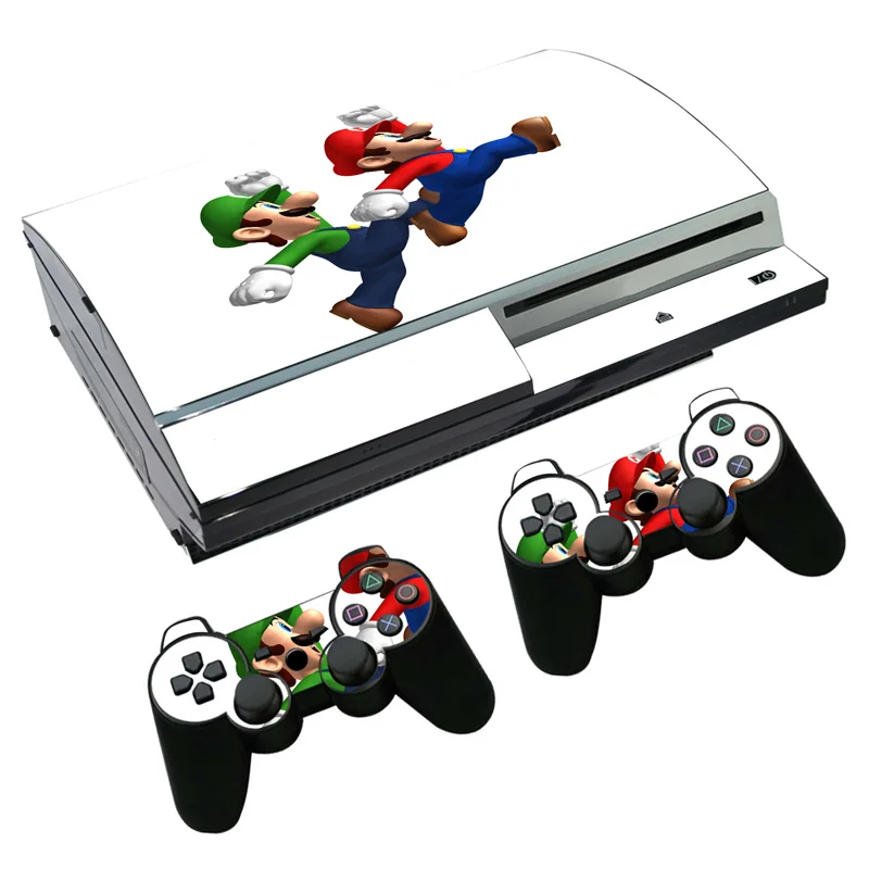 Наклейка для Супер Марио кожи наклейка для PS3 Fat playstation 3 консоль и контроллеры для PS3 Скины Виниловые наклейки