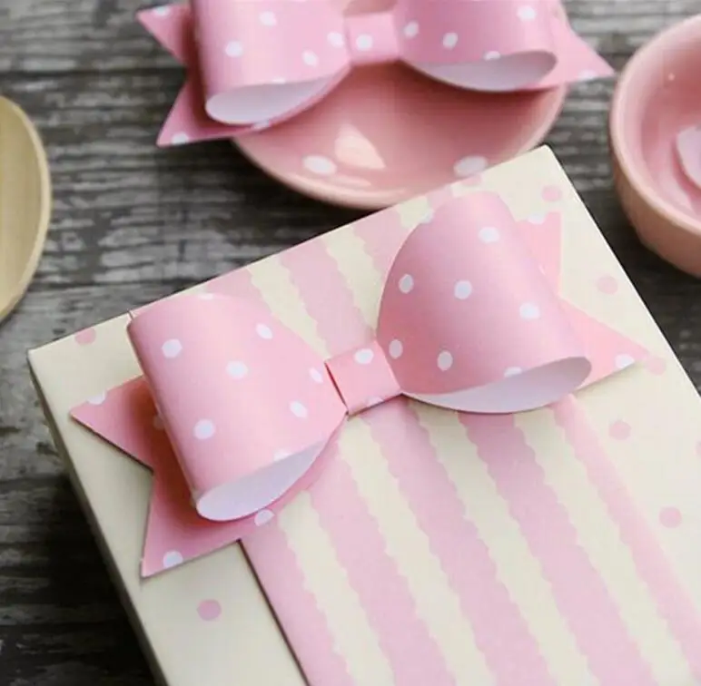 100 шт./лот милая розовая конфетная сумка с бантом Подарочная коробка упаковка