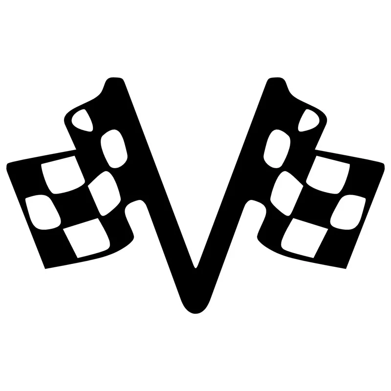 15 2 см * 9 5 Checker Flags гоночные виниловые наклейки мультяшная Автомобильная наклейка