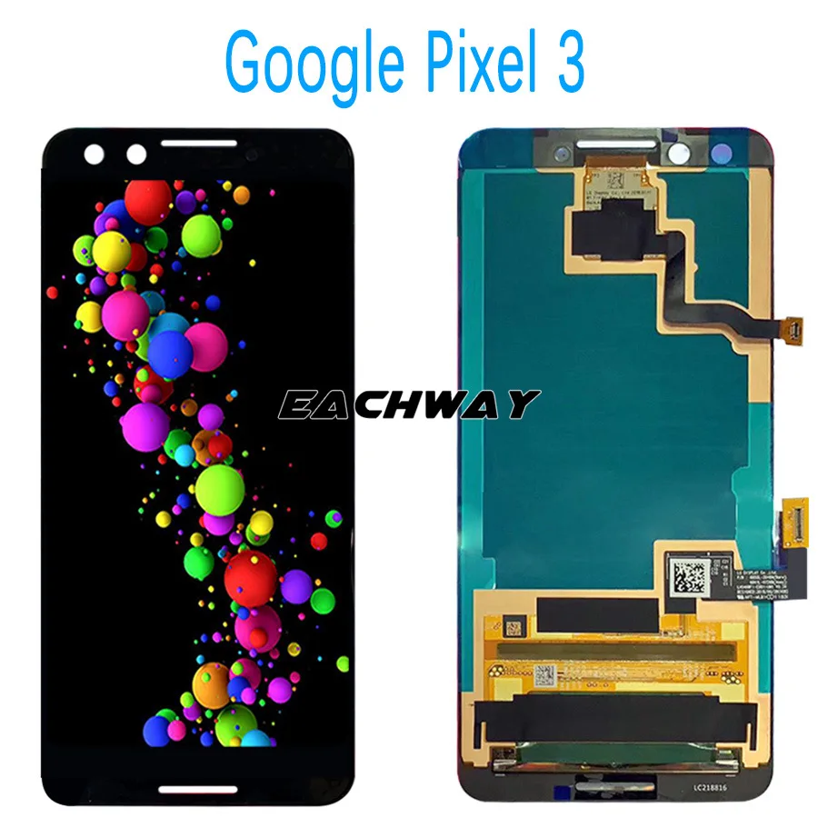 Google Pixel 3 3XL ЖК-дисплей сенсорный P-OLED экран дигитайзер сборка запасная часть 5," Google Pixel 3 ЖК-дисплей+ рамка