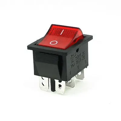 5 шт. вкл. DPDT ВКЛ./ВКЛ. 6 штифтов кулисный переключатель лодки AC 15A/250V 20A/125V KCD2-202N |