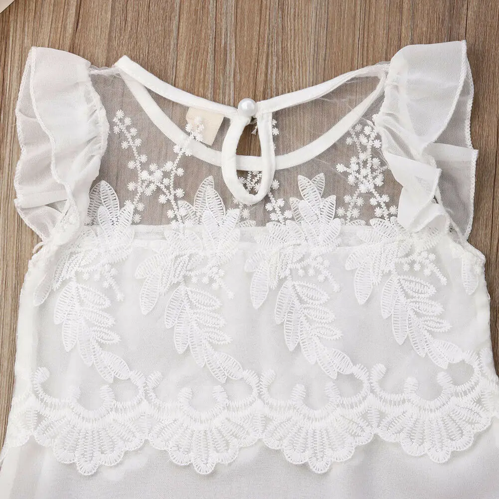 Одежда для маленьких девочек летний праздничный однотонный комбинезон