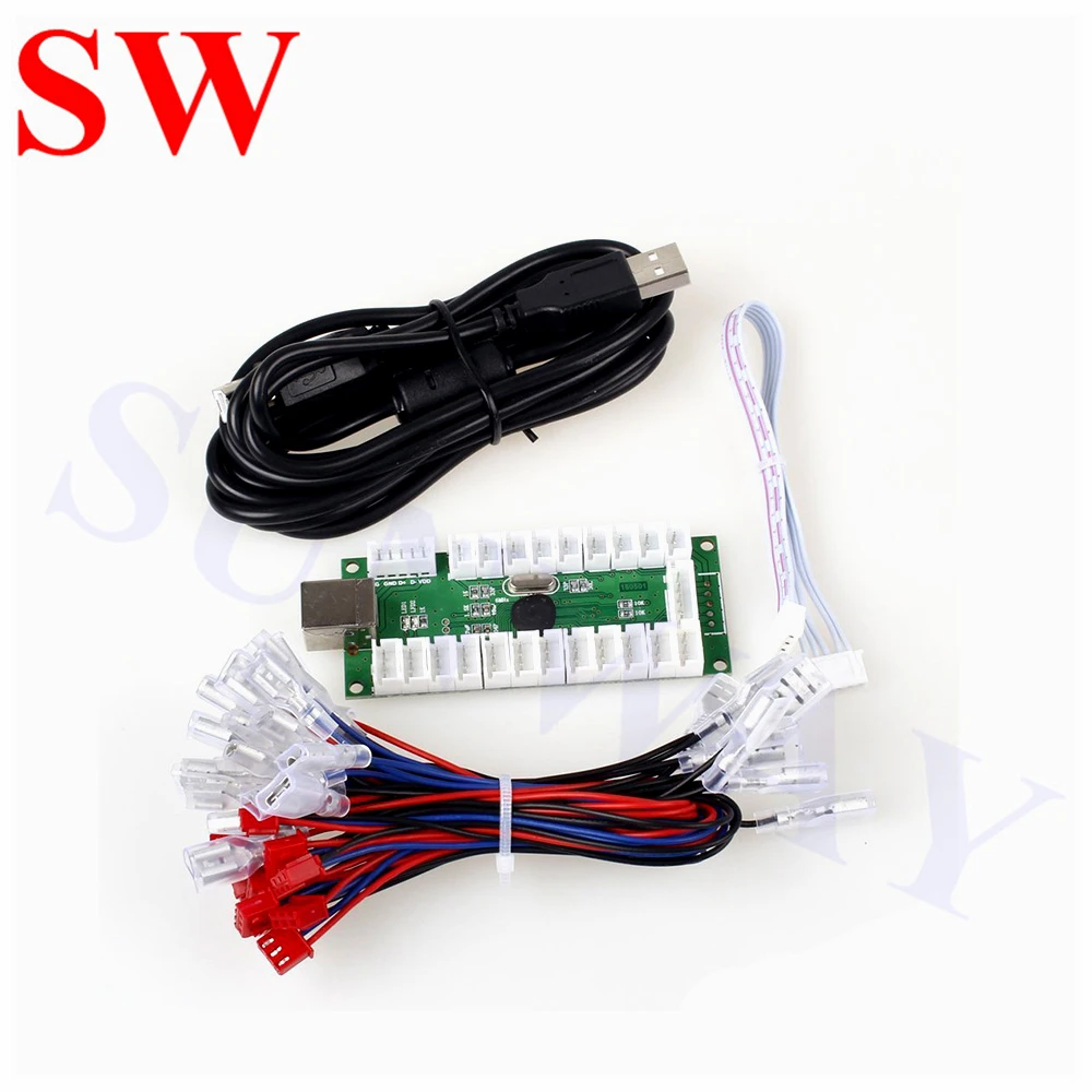 Игровой аркадный Набор DIY LED USB энкодер для ПК джойстик игра хромированная