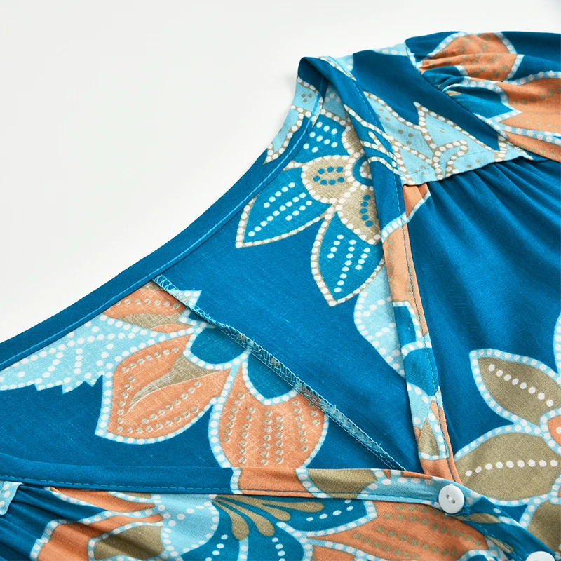 HIBISMIX женские богемные длинные платья лето 2019 v-образный вырез с цветочным принтом