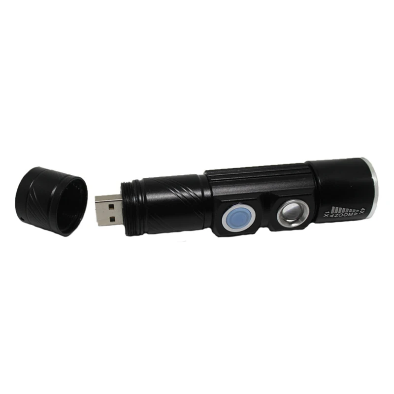 AIMIHUO Мини светодиодный фонарик USB Перезаряжаемые Открытый Фонарик сбоку красный