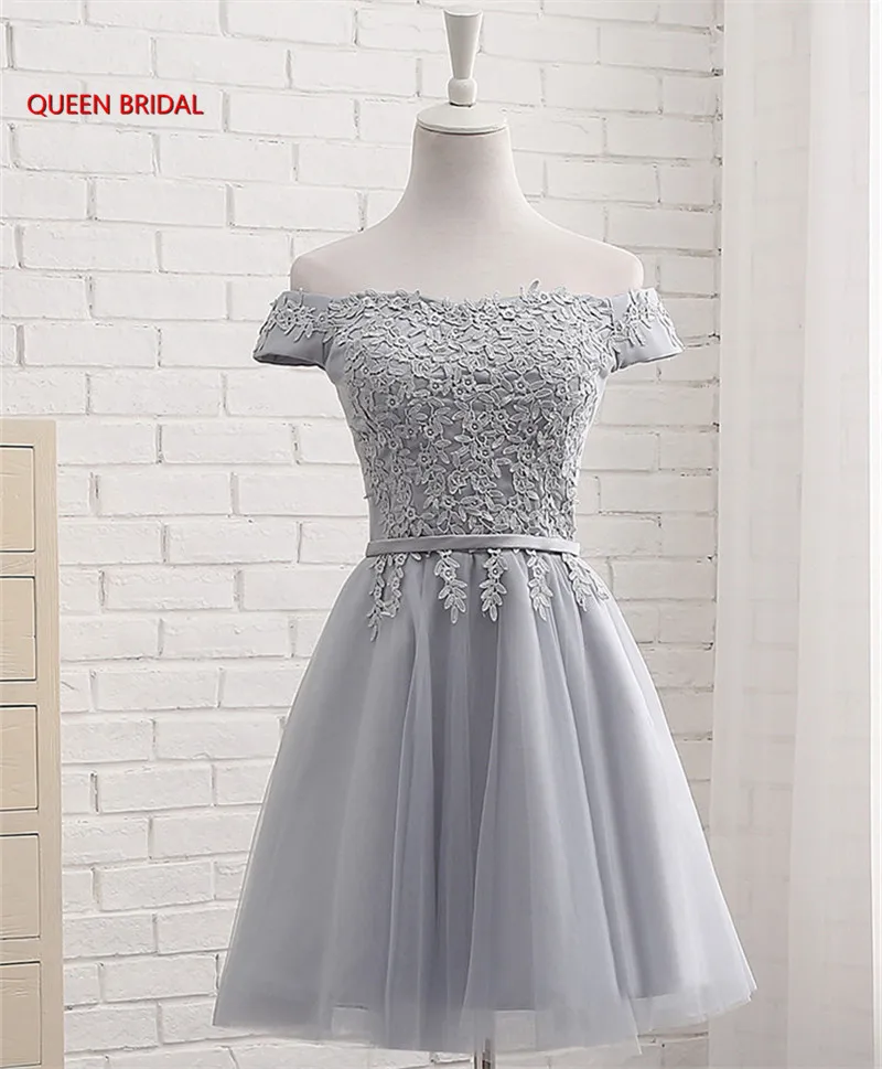Трапециевидные тюлевые кружевные короткие элегантные вечерние платья